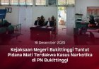 Kejari Bukittinggi Tuntut Mati Pengendali Ganja dari Balik Penjara